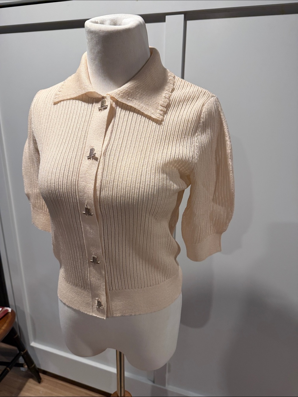 Lanvin Light pink Ribbed Knit Women's Sweater